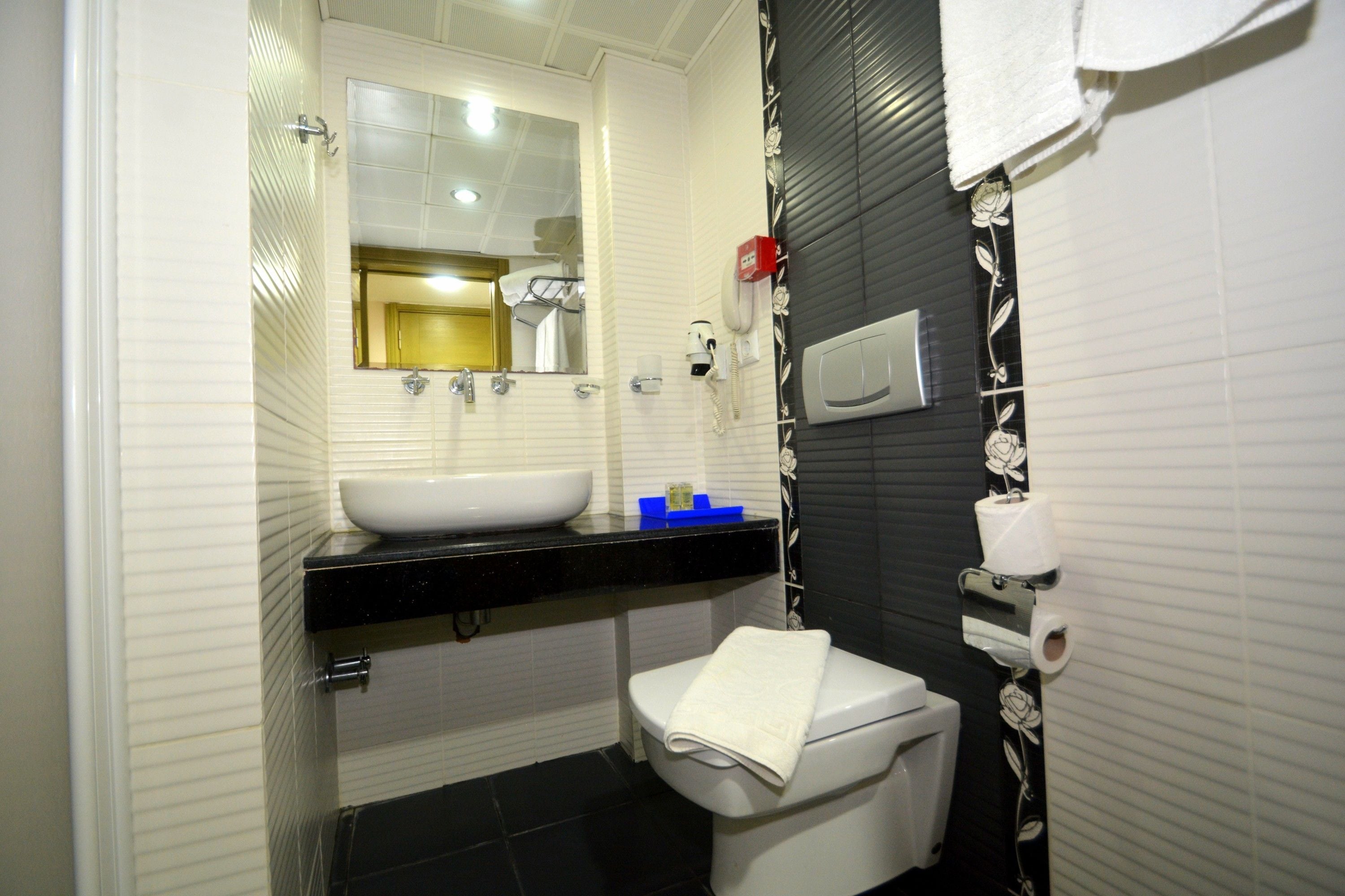 deluxe double room | bathroom | shower, free toiletries, hair dryer, slippers