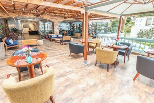 Outdoor banquet area