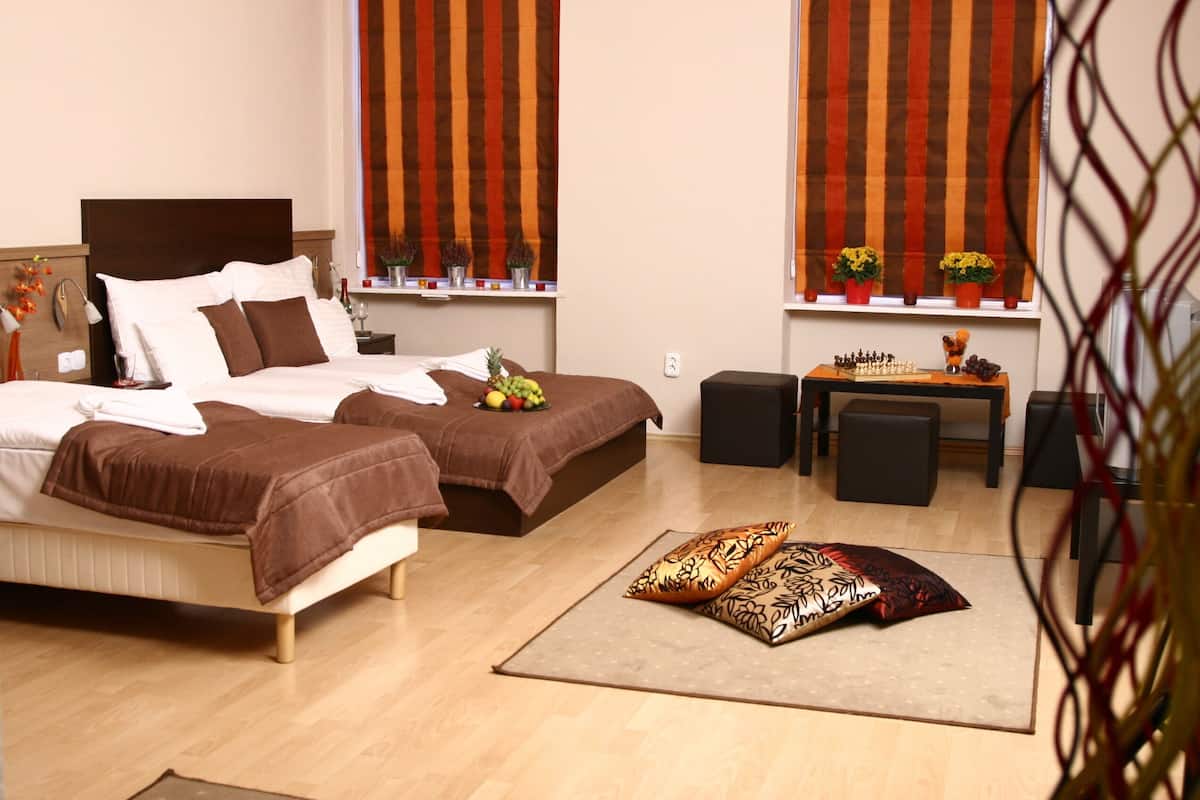 In-room safe, desk, laptop workspace, blackout drapes