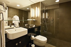 Asciugacapelli, asciugamani, sapone, shampoo
