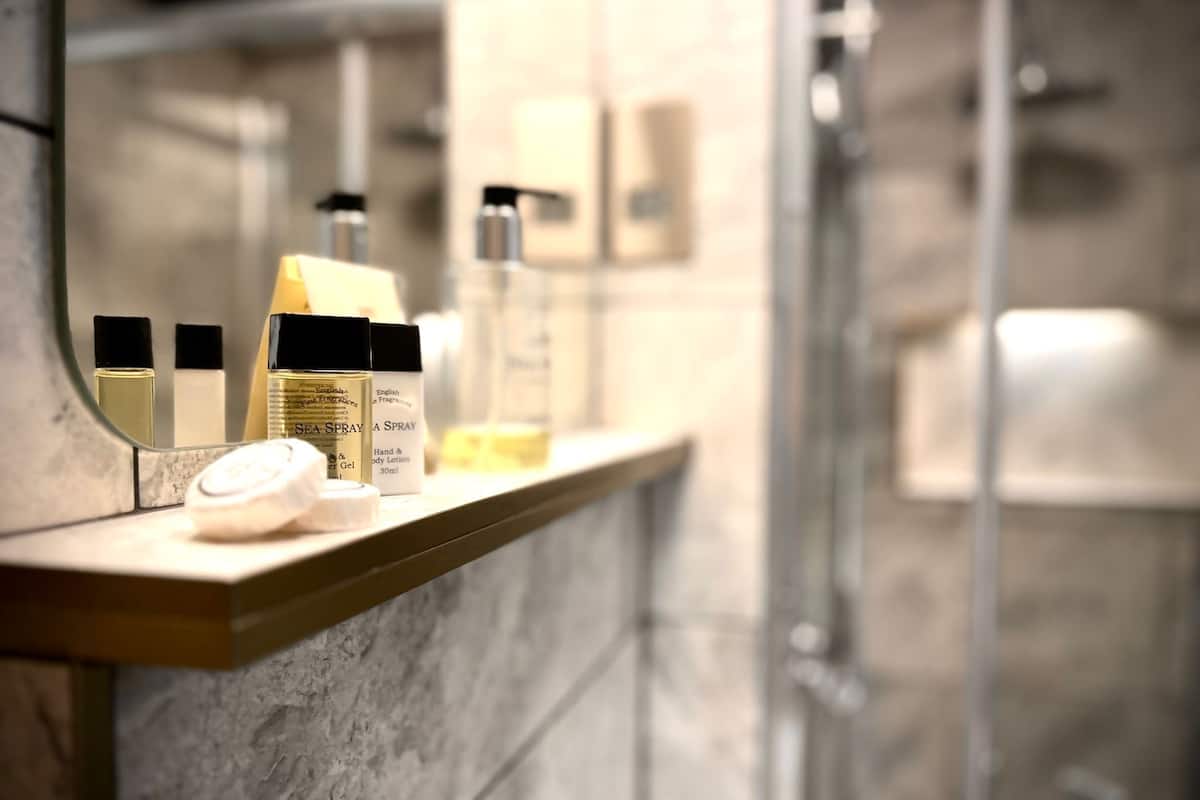 Free toiletries, hair dryer, towels