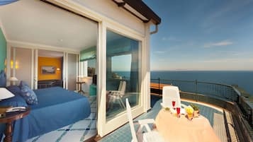 Suite, balcone, vista mare | Terrazza/patio