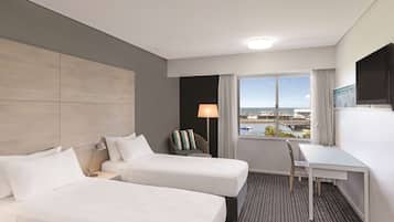 In-room safe, desk, laptop workspace, iron/ironing board