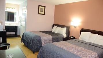 Standard Room, 2 Double Beds, Smoking | Iron/ironing board, free WiFi