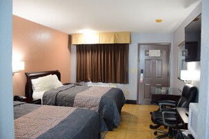 Standard Room, 2 Double Beds, Smoking | Iron/ironing board, free WiFi