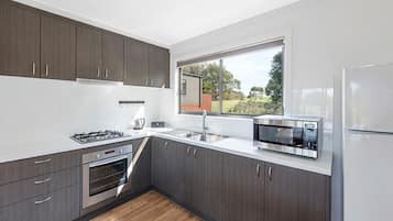 Cabane Deluxe, 2 chambres | Cuisine privée | CafetiÚre/bouilloire