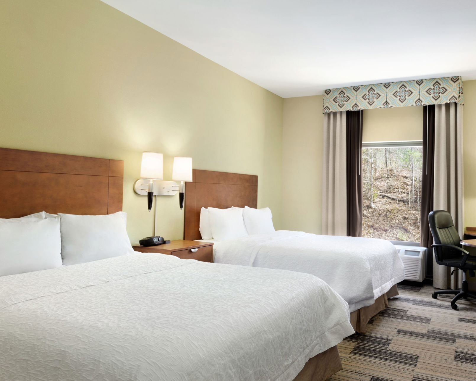 In-room safe, desk, laptop workspace, blackout curtains