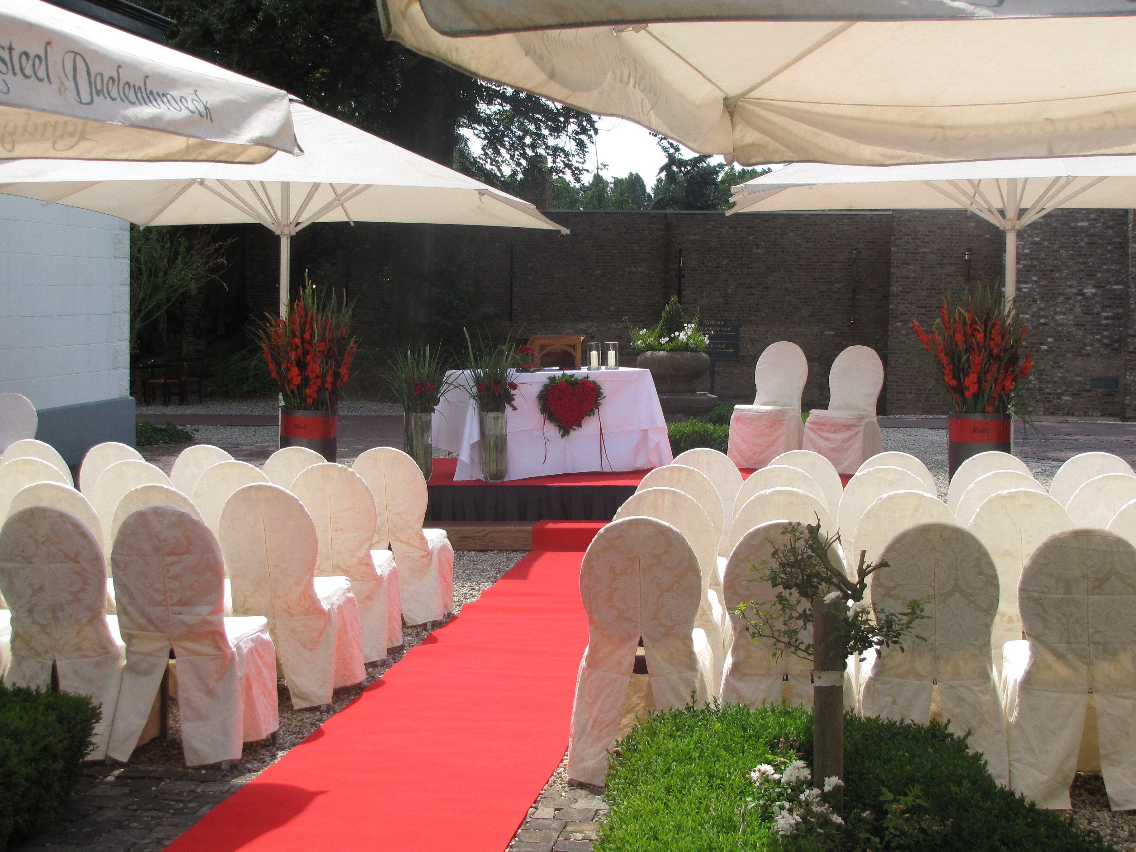 outdoor wedding area