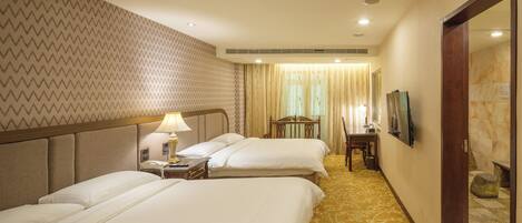 Kamar Twin Mewah | Wi-Fi gratis dan seprai linen