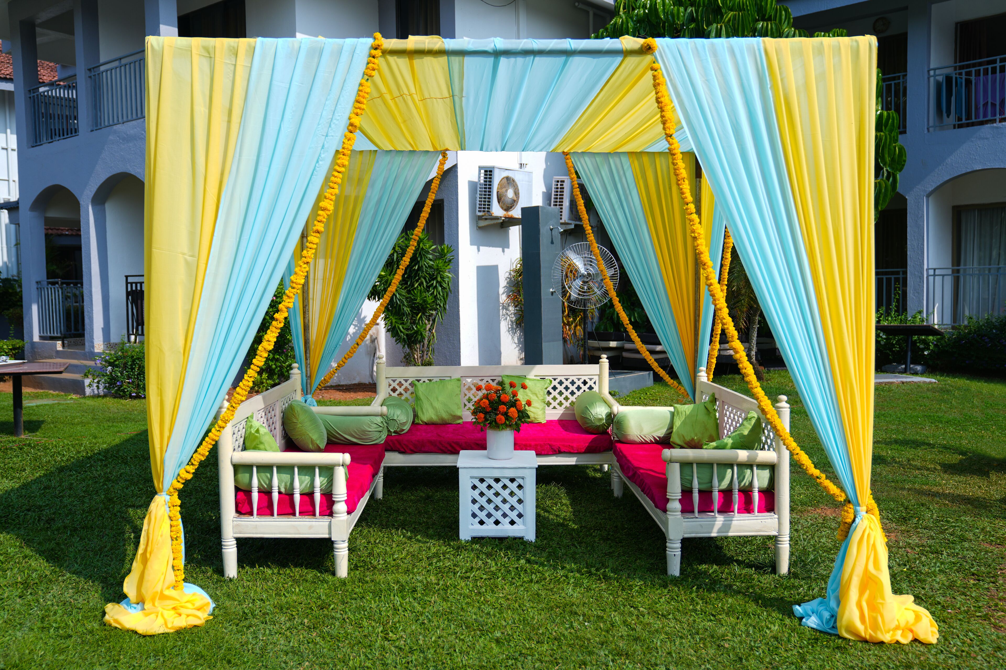 Outdoor wedding area