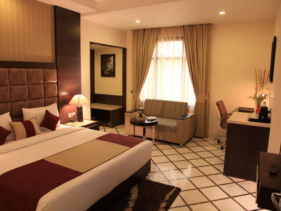 Executive-rum | Sängtillbehör av högsta kvalitet och minibar