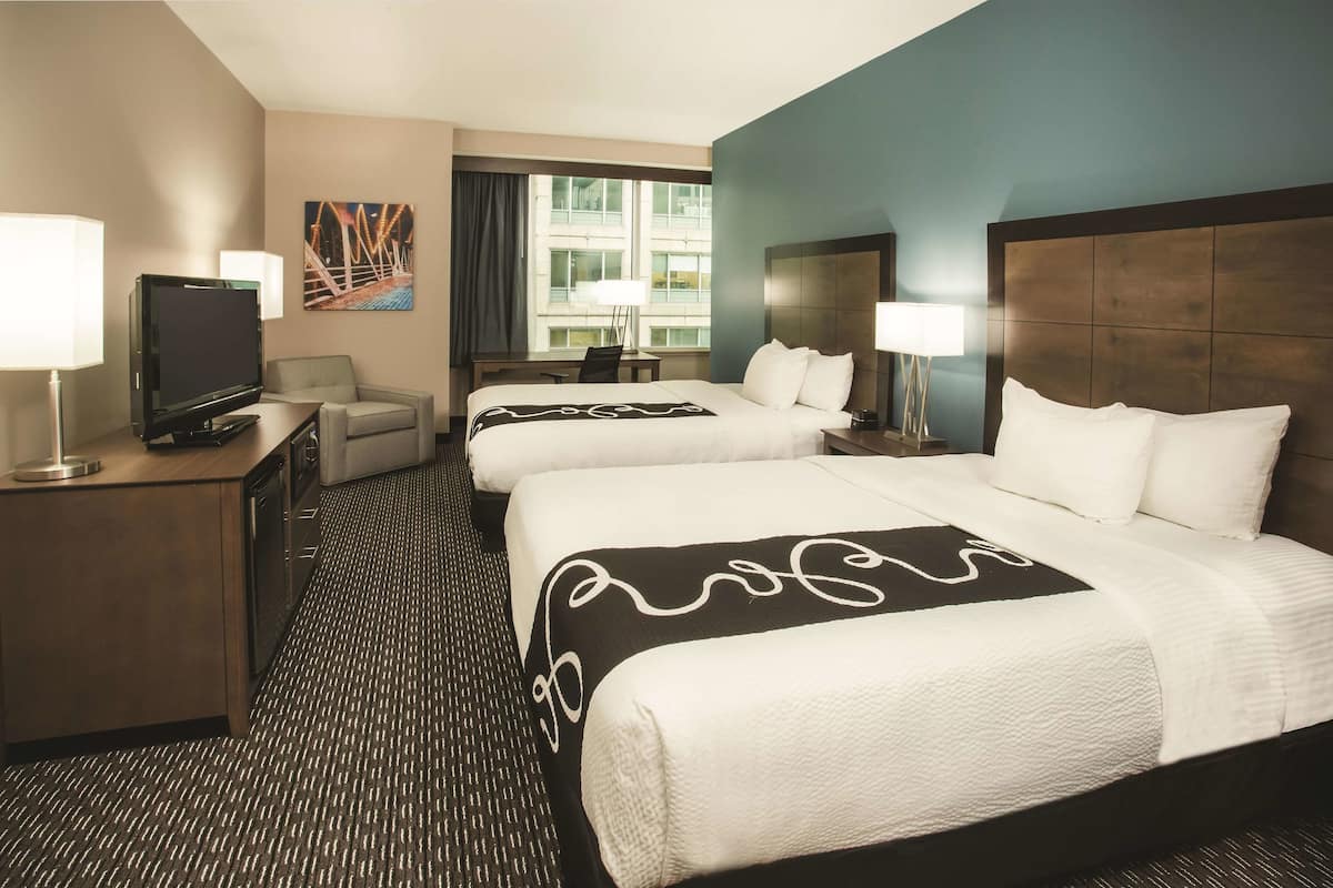 Room, 2 Queen Beds, Non Smoking | Premium bedding, desk, iron/ironing board, free cribs/infant beds