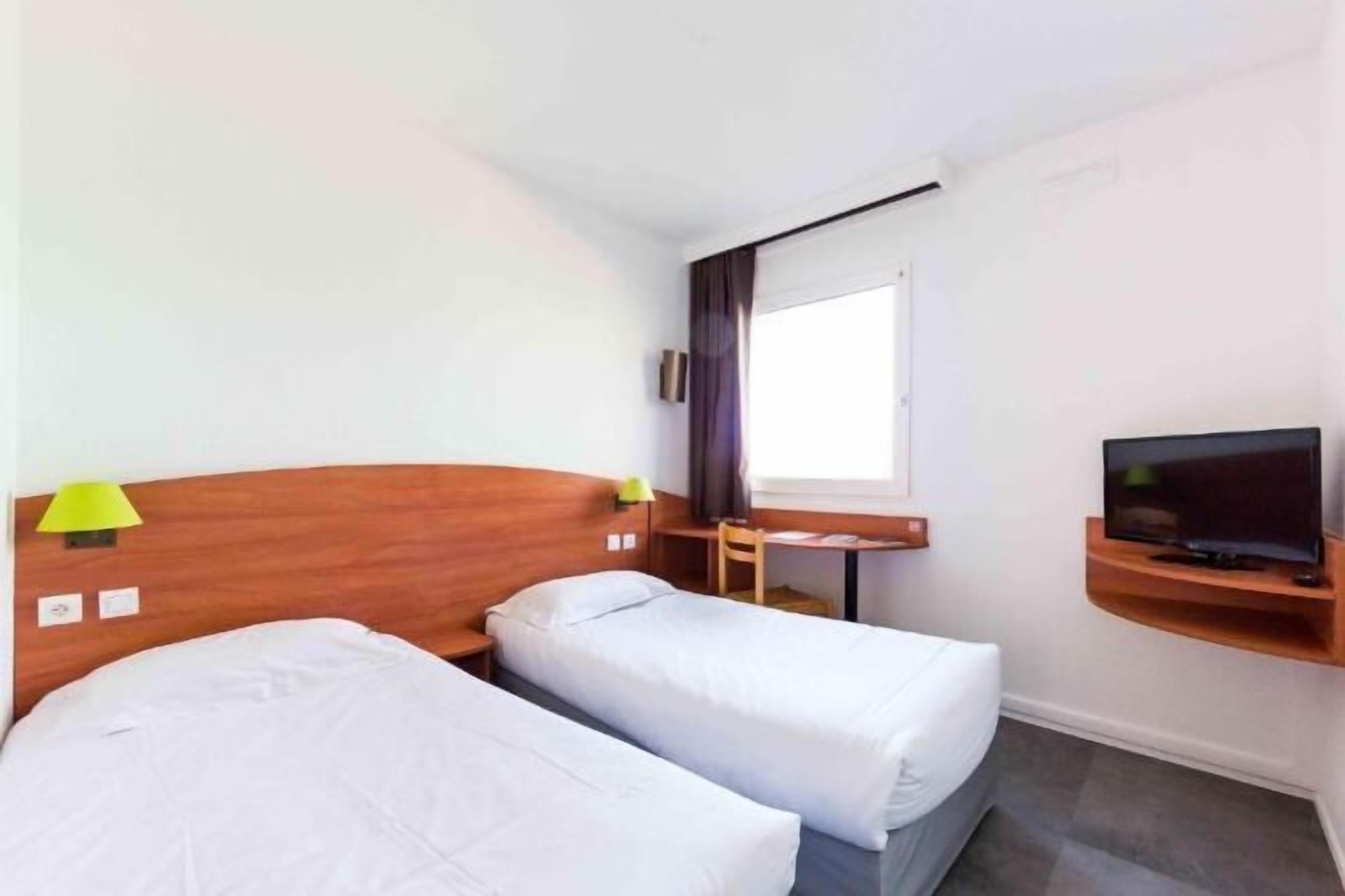 Desk, laptop workspace, blackout curtains, iron/ironing board