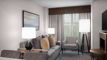 32-inch flat-screen TV with premium TV channels, TV