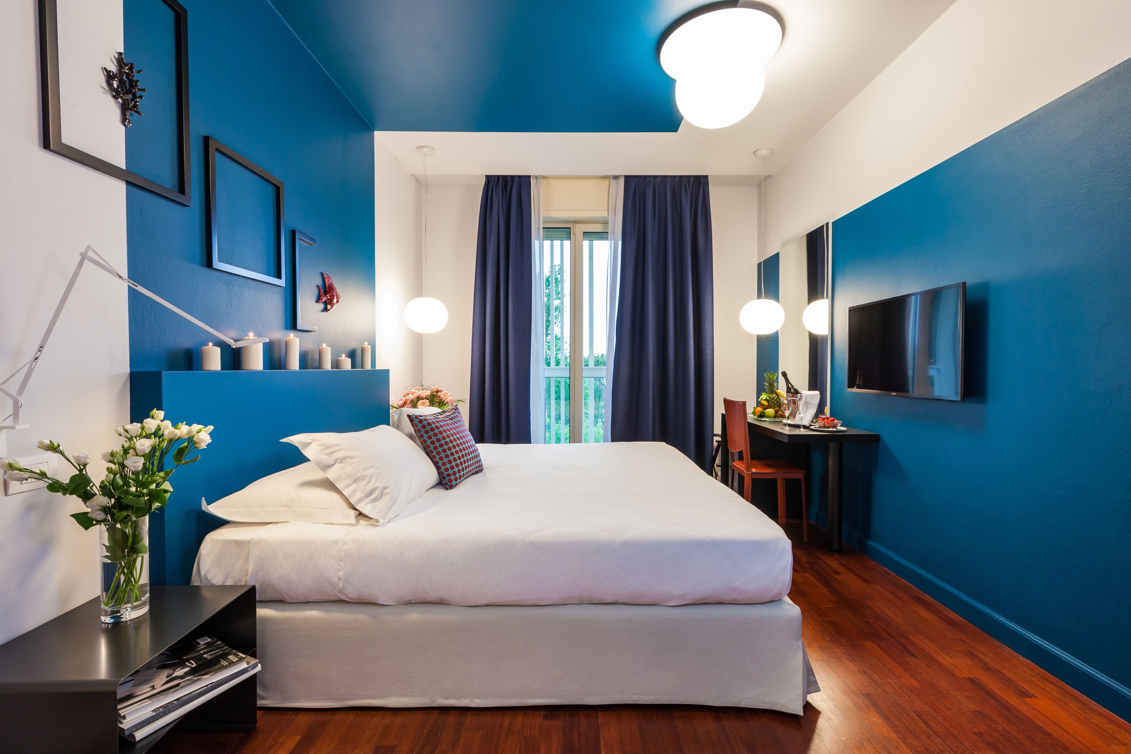 Premium bedding, pillow-top beds, free minibar, in-room safe