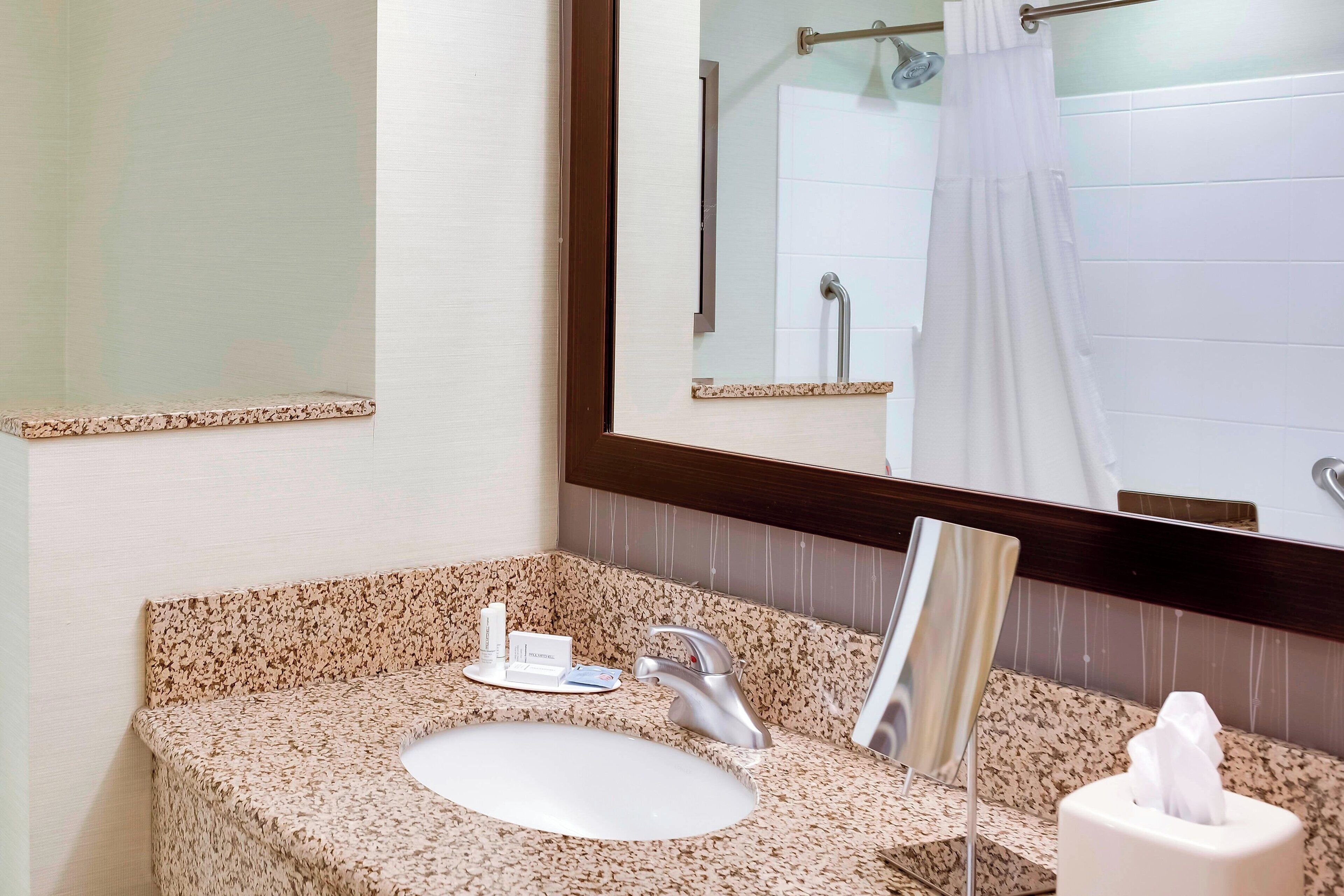 free toiletries, hair dryer, towels, soap