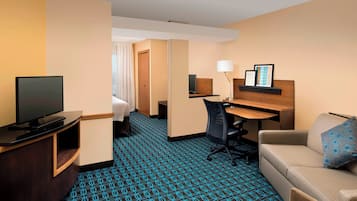 35-inch LCD TV with cable channels, TV