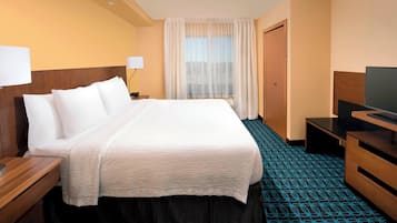 Down comforters, Select Comfort beds, in-room safe, desk