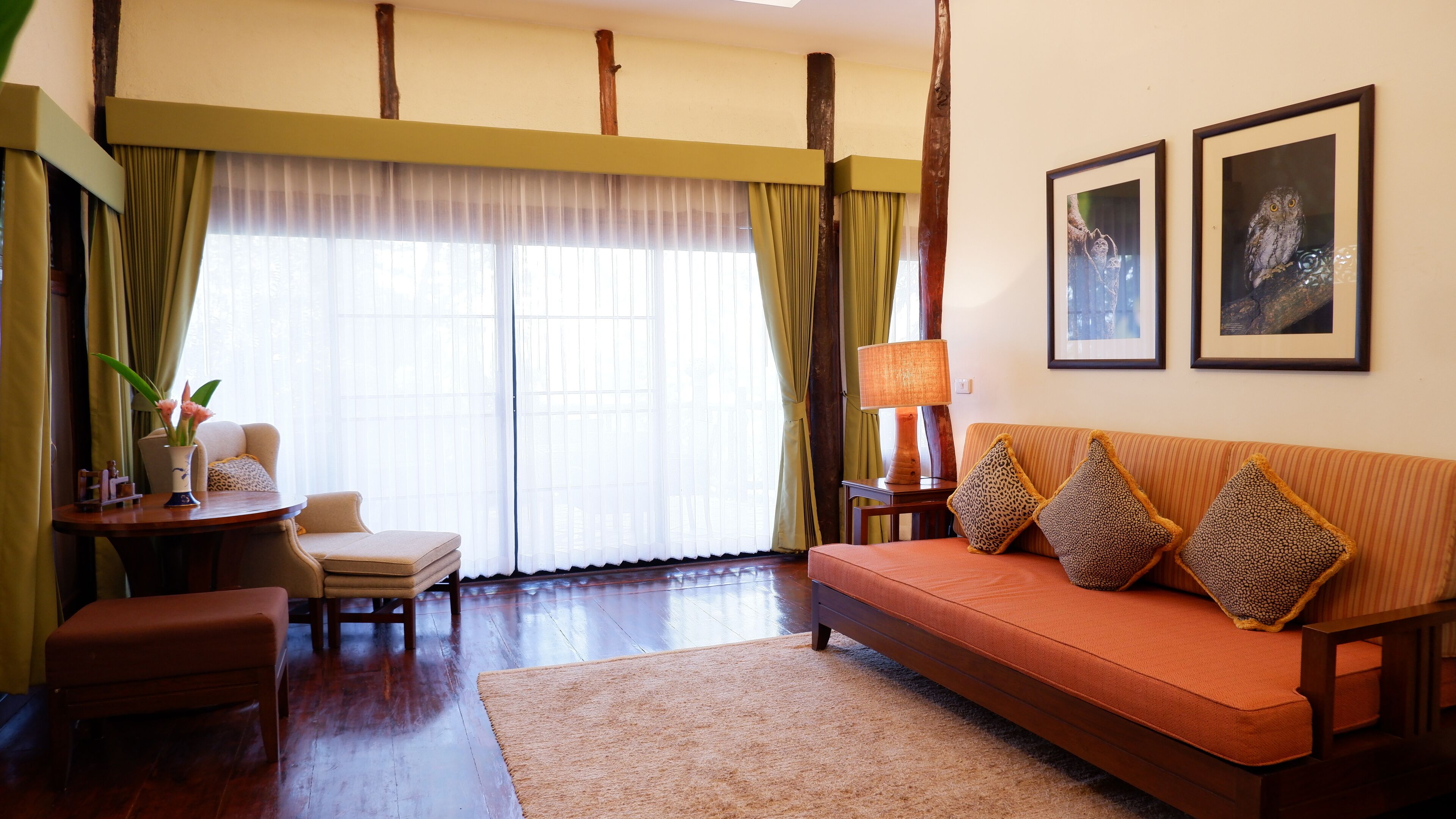 original thai suite | living area | 40-inch lcd tv with satellite channels, tv, dvd player