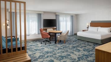 Suite, 1 King Bed, Accessible, Non Smoking | Hypo-allergenic bedding, desk, laptop workspace, blackout drapes