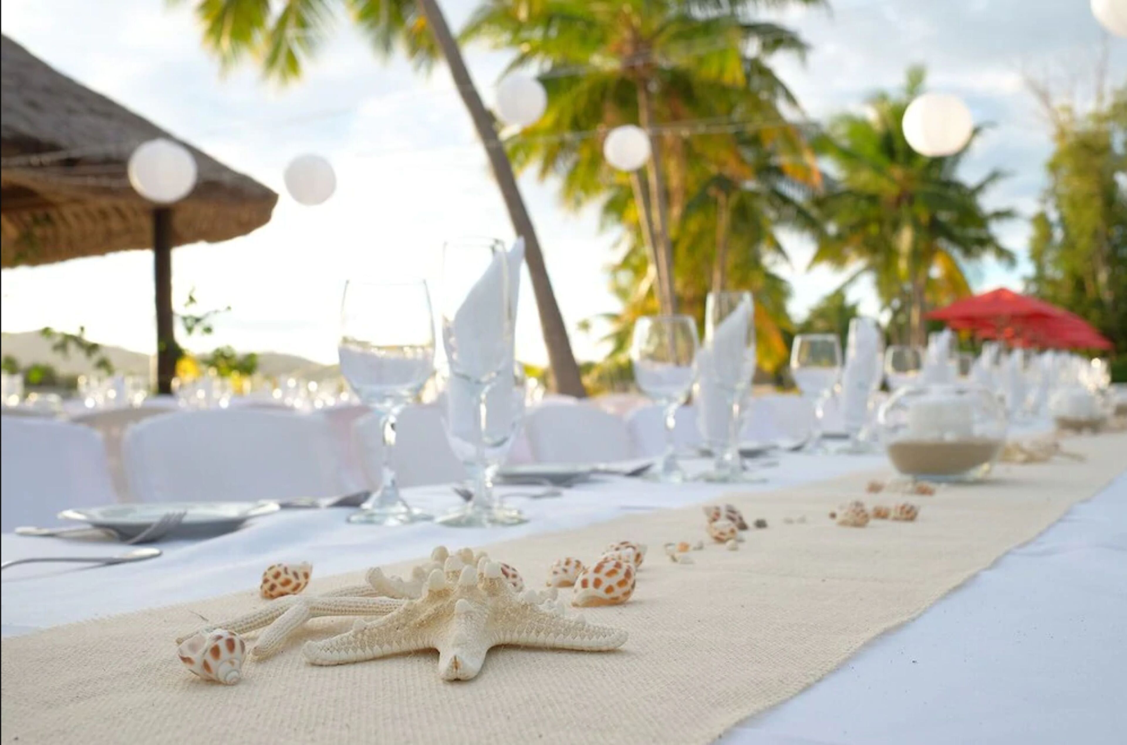 outdoor wedding area