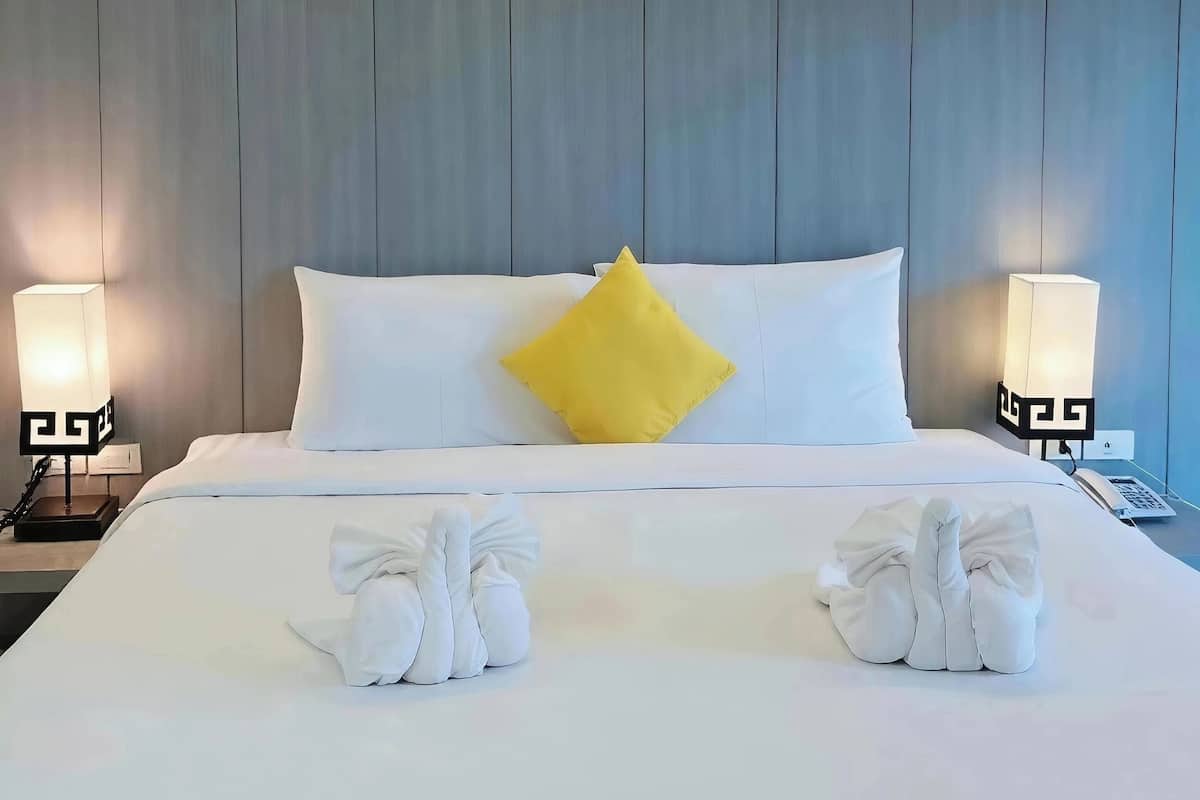 Deluxe Front View (Double) | Free minibar items, laptop workspace, blackout drapes, free WiFi