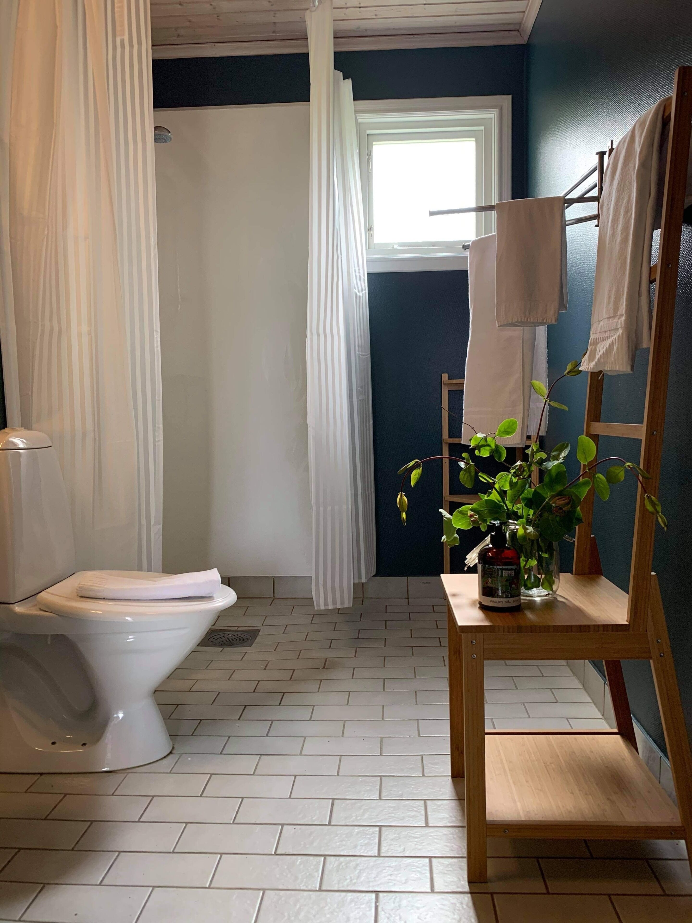 standard cabin | bathroom | shower, hair dryer, bathrobes, slippers