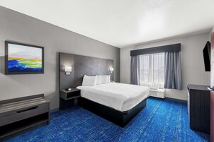 Suite, 1 King Bed, Non Smoking, Kitchen (with Single Sofabed) | Desk, laptop workspace, blackout drapes, iron/ironing board