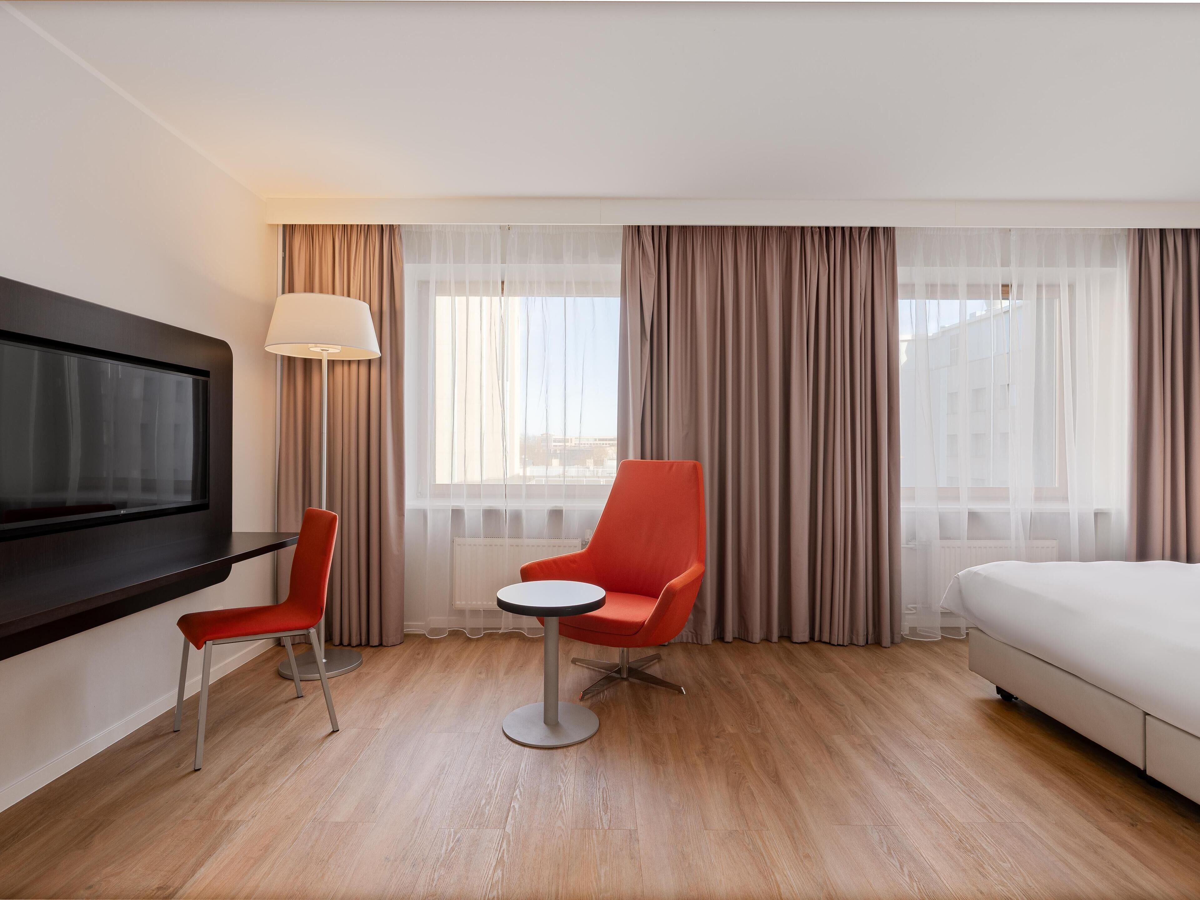 In-room safe, desk, laptop workspace, blackout drapes