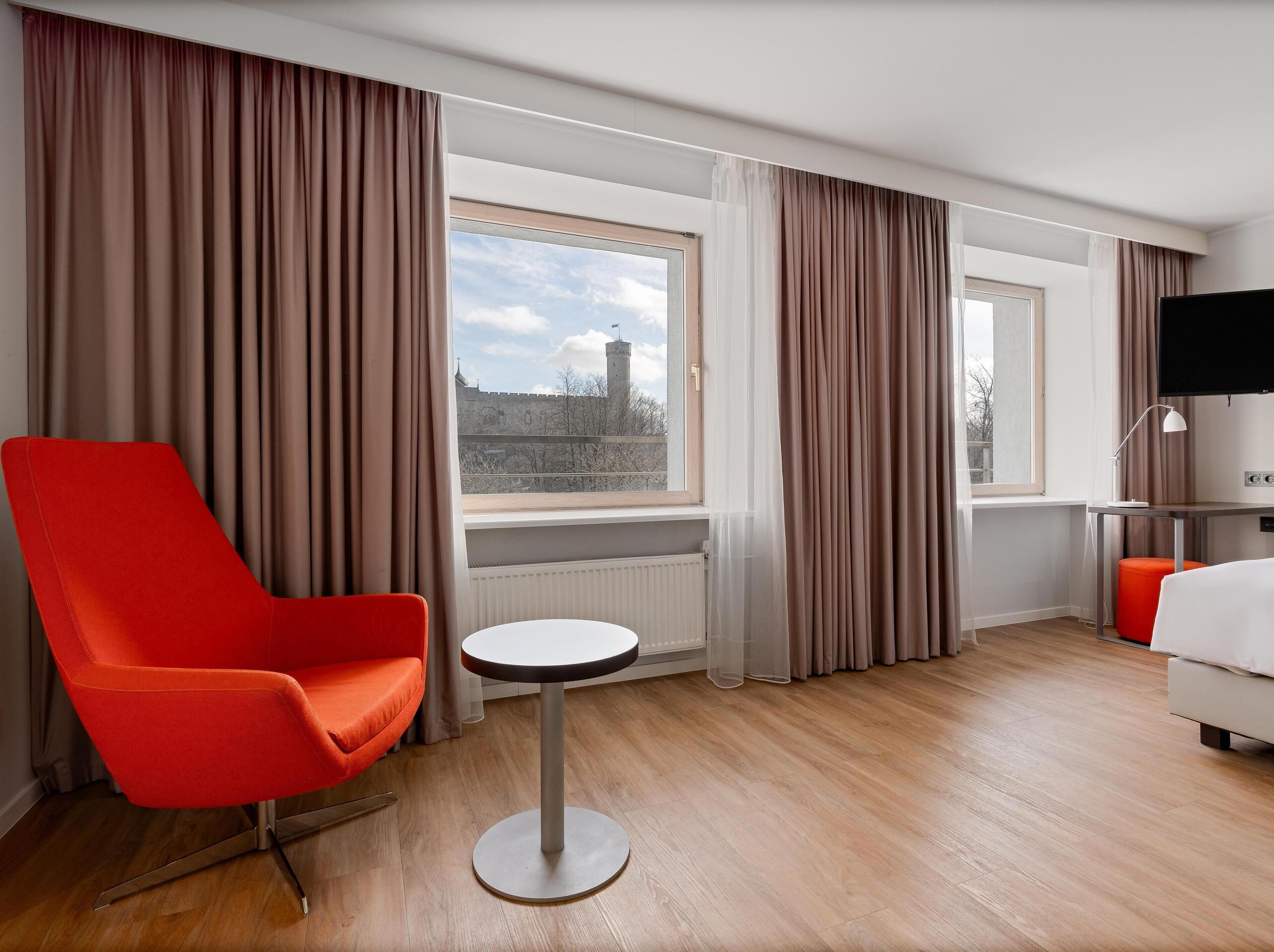 In-room safe, desk, laptop workspace, blackout drapes