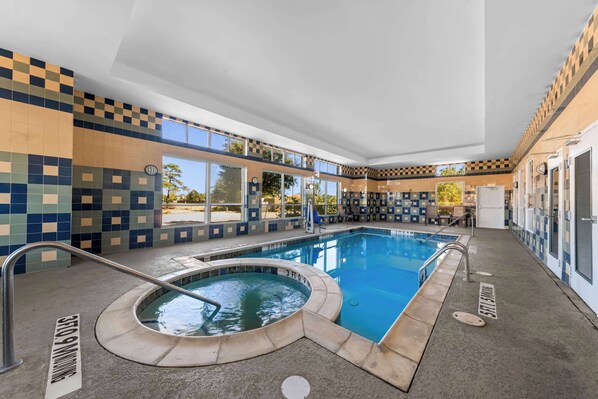 Indoor pool, open 7:00 AM to 11:00 PM, pool umbrellas, sun loungers - Comfort Inn & Suites Near Lake Lewisville (Denton)