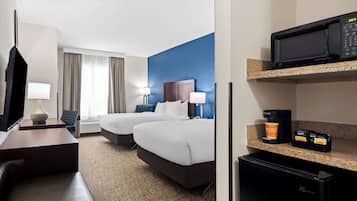 Room, 2 Queen Beds, Accessible, Non Smoking | 1 bedroom, Egyptian cotton sheets, premium bedding, down comforters