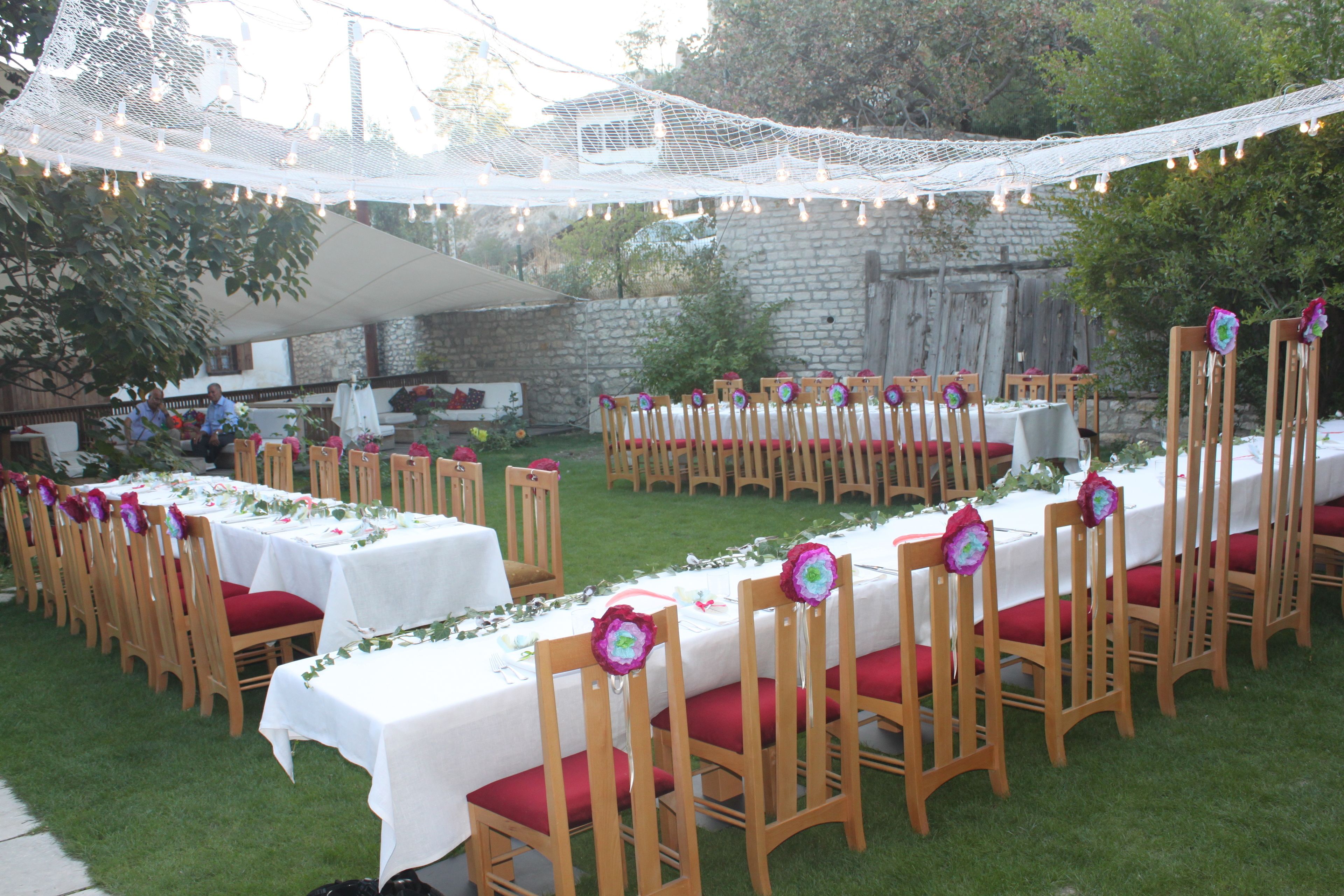 outdoor wedding area