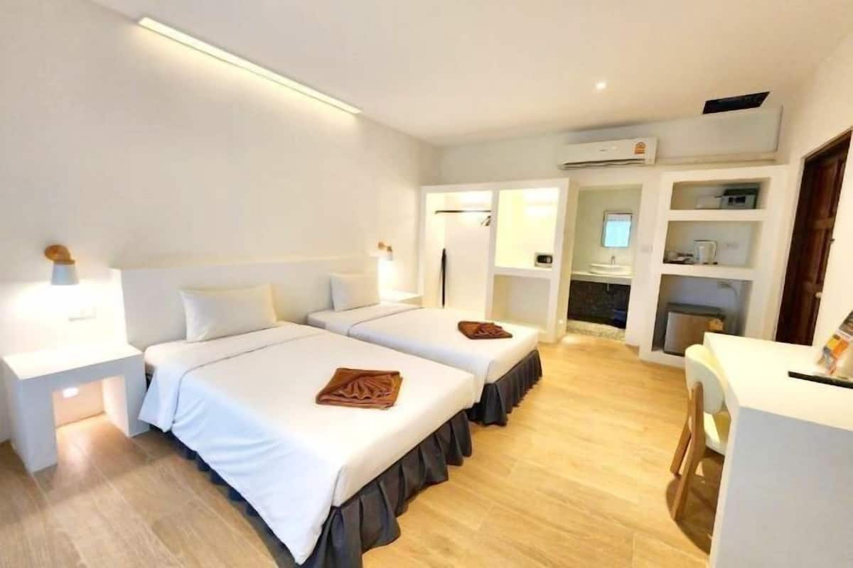 1 slaapkamer, pillowtop-bedden, een kluis op de kamer, een bureau