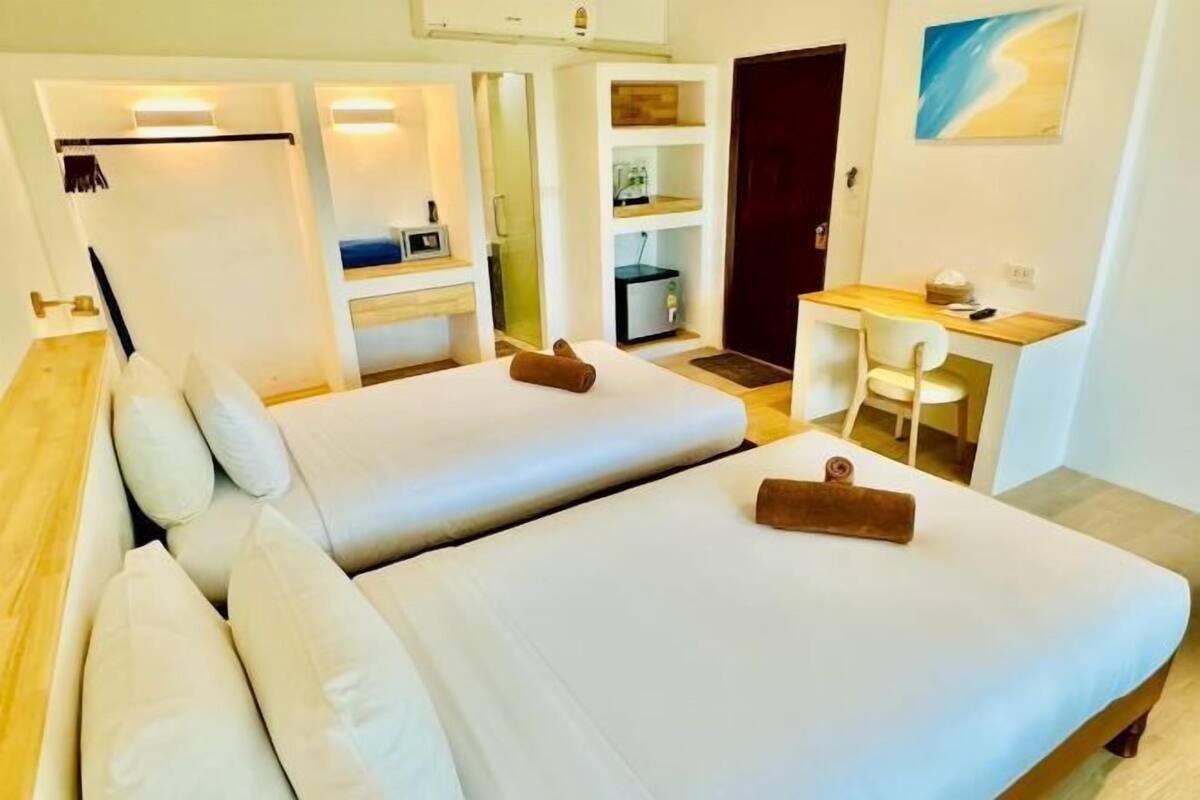 1 quarto, camas com colchões pillow-top, cofres nos quartos