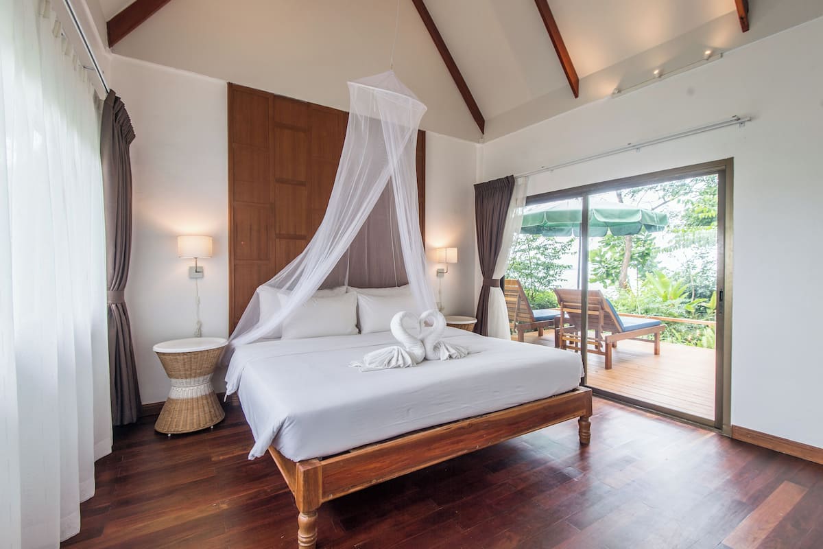 1 slaapkamer, pillowtop-bedden, een kluis op de kamer, een bureau