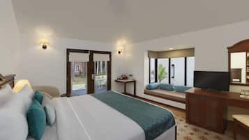 Boutique villa King Bed | Garden view