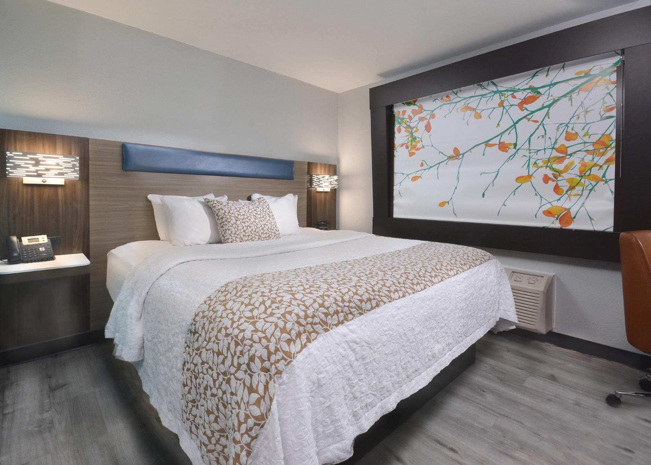 Down comforters, Tempur-Pedic beds, individually decorated