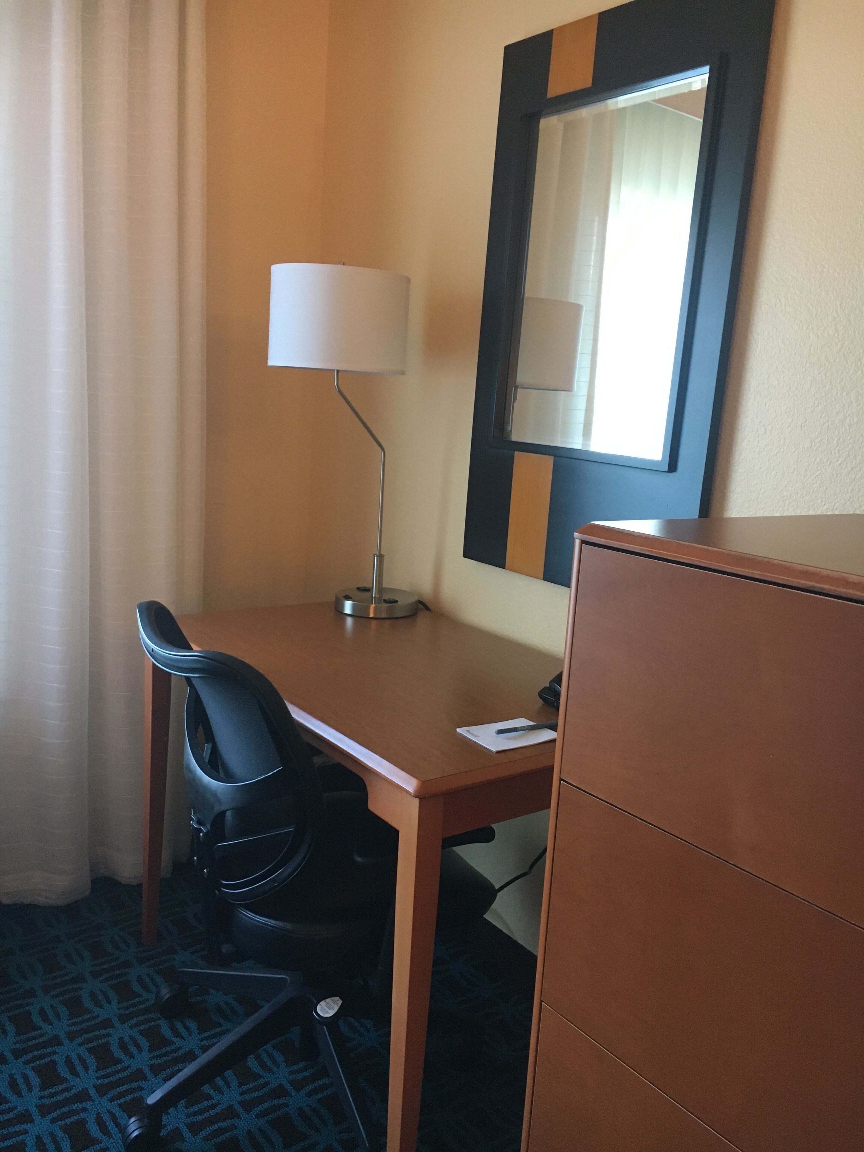 desk, laptop workspace, iron/ironing board, free wifi