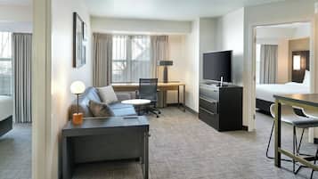 50-inch TV with satellite channels, Netflix, Hulu