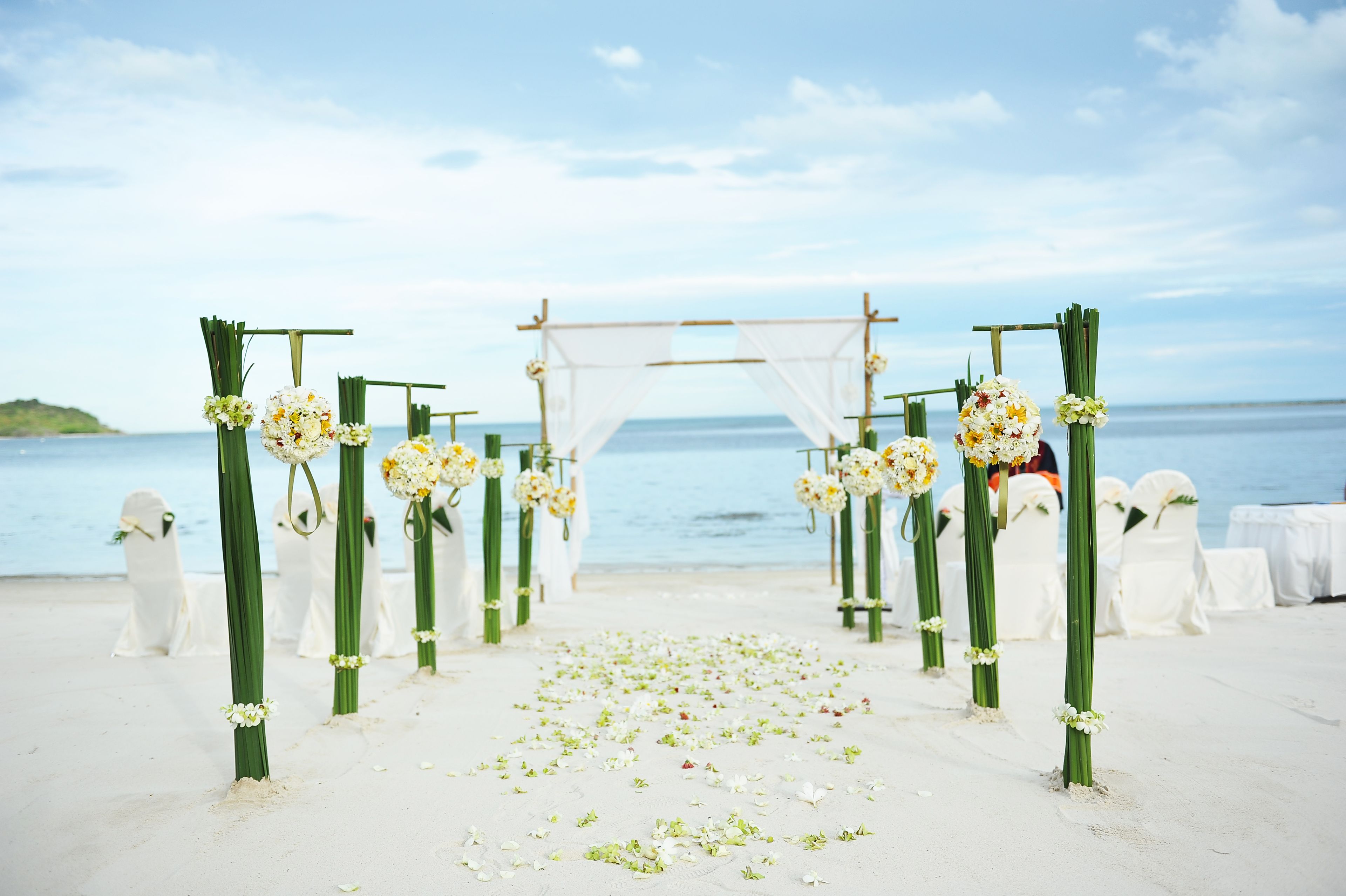 Outdoor wedding area
