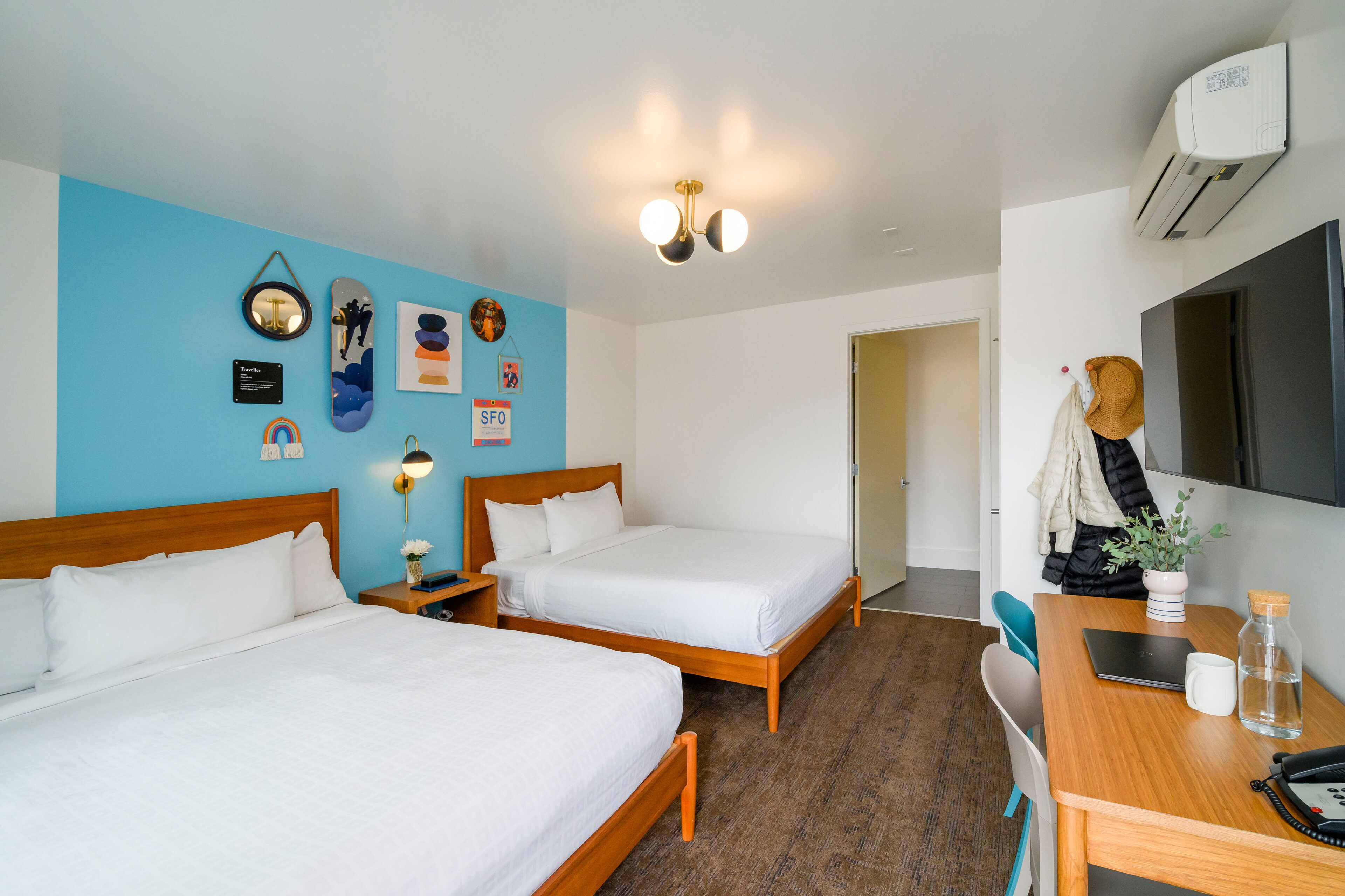 superior room, 2 queen beds | in-room safe, desk, blackout curtains, iron/ironing board