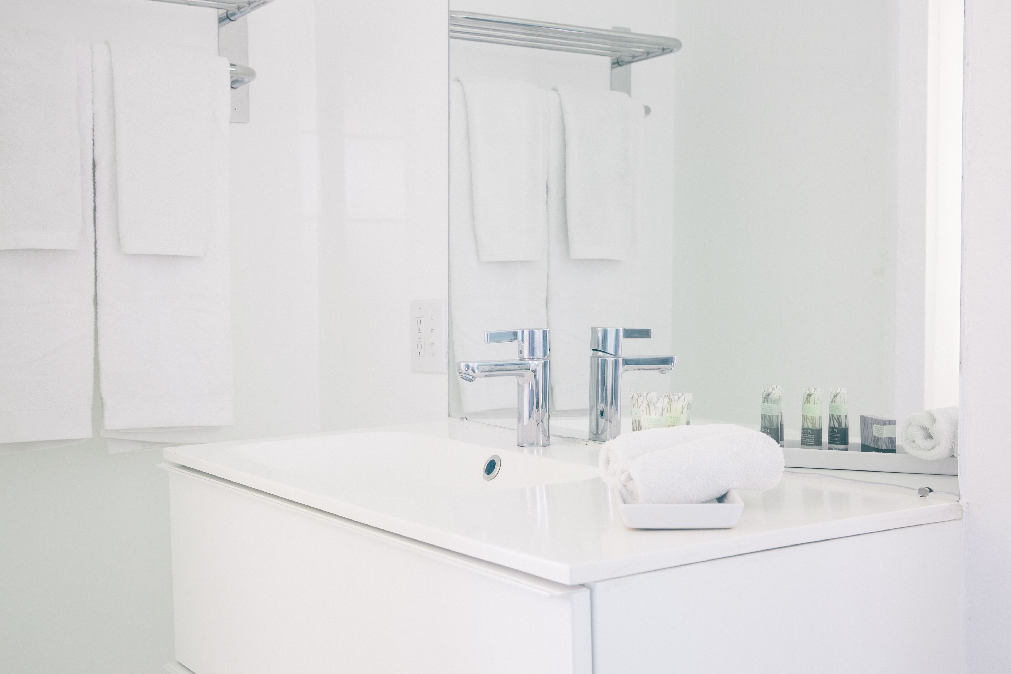 shower, free toiletries, hair dryer, bathrobes