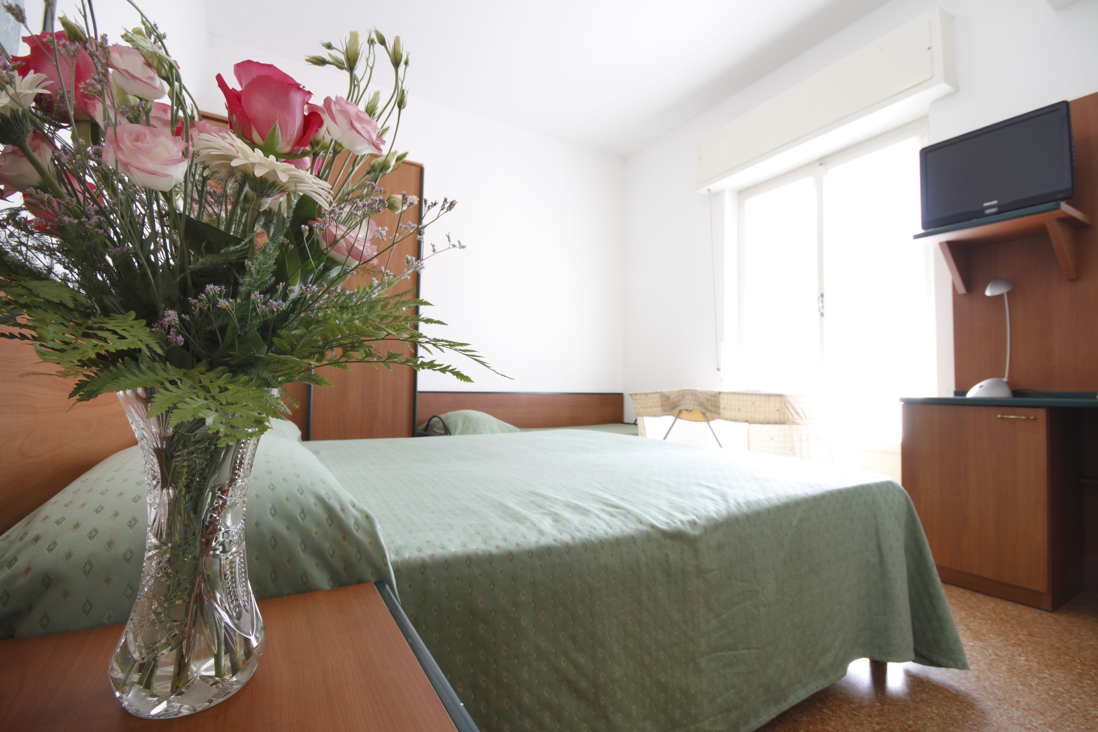 triple room | in-room safe, desk, laptop workspace, iron/ironing board