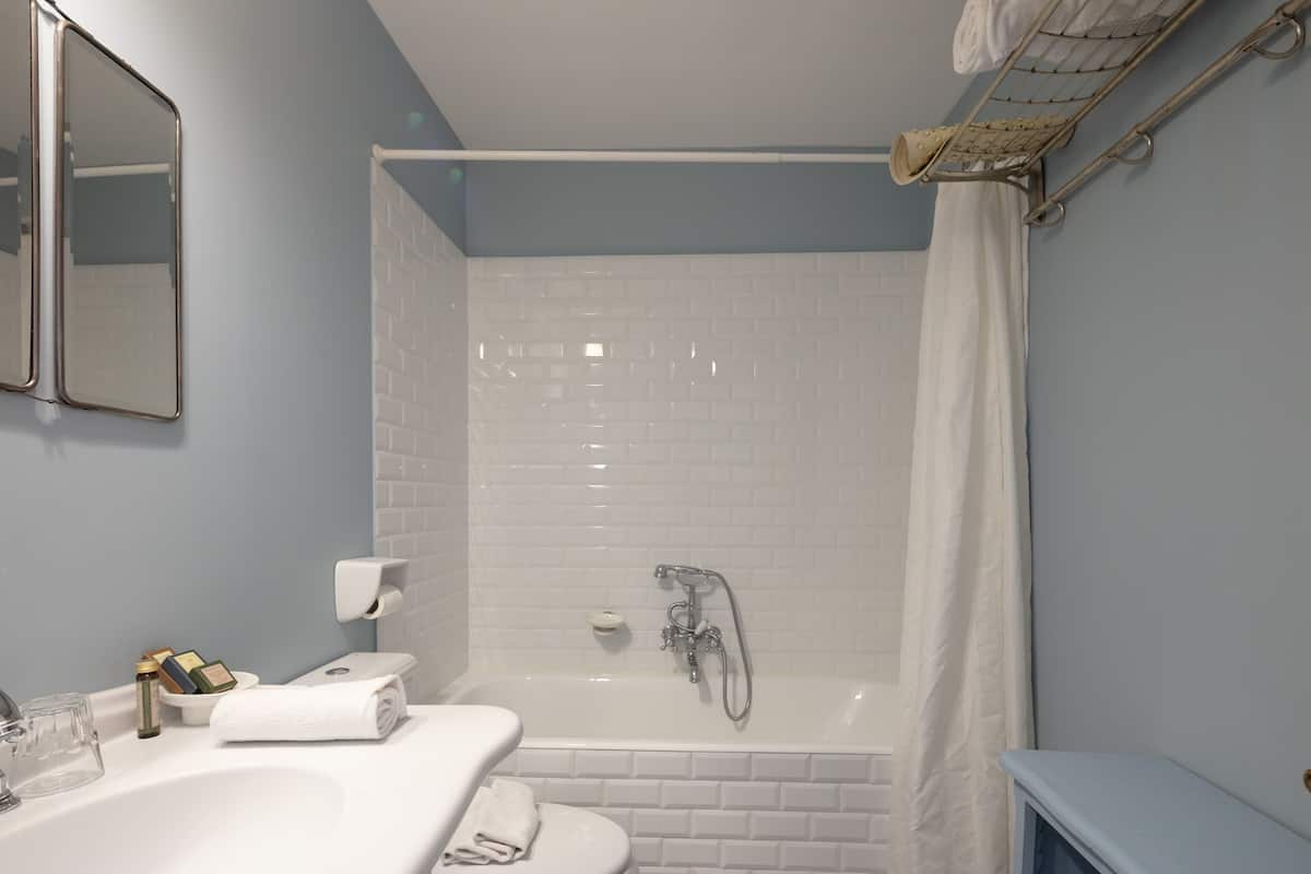 free toiletries, hair dryer, towels