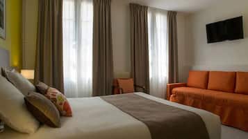 Coffres-forts dans les chambres, bureau, rideaux occultants