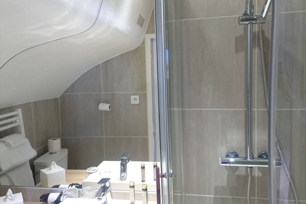 double room (small) | bathroom | free toiletries, hair dryer, towels