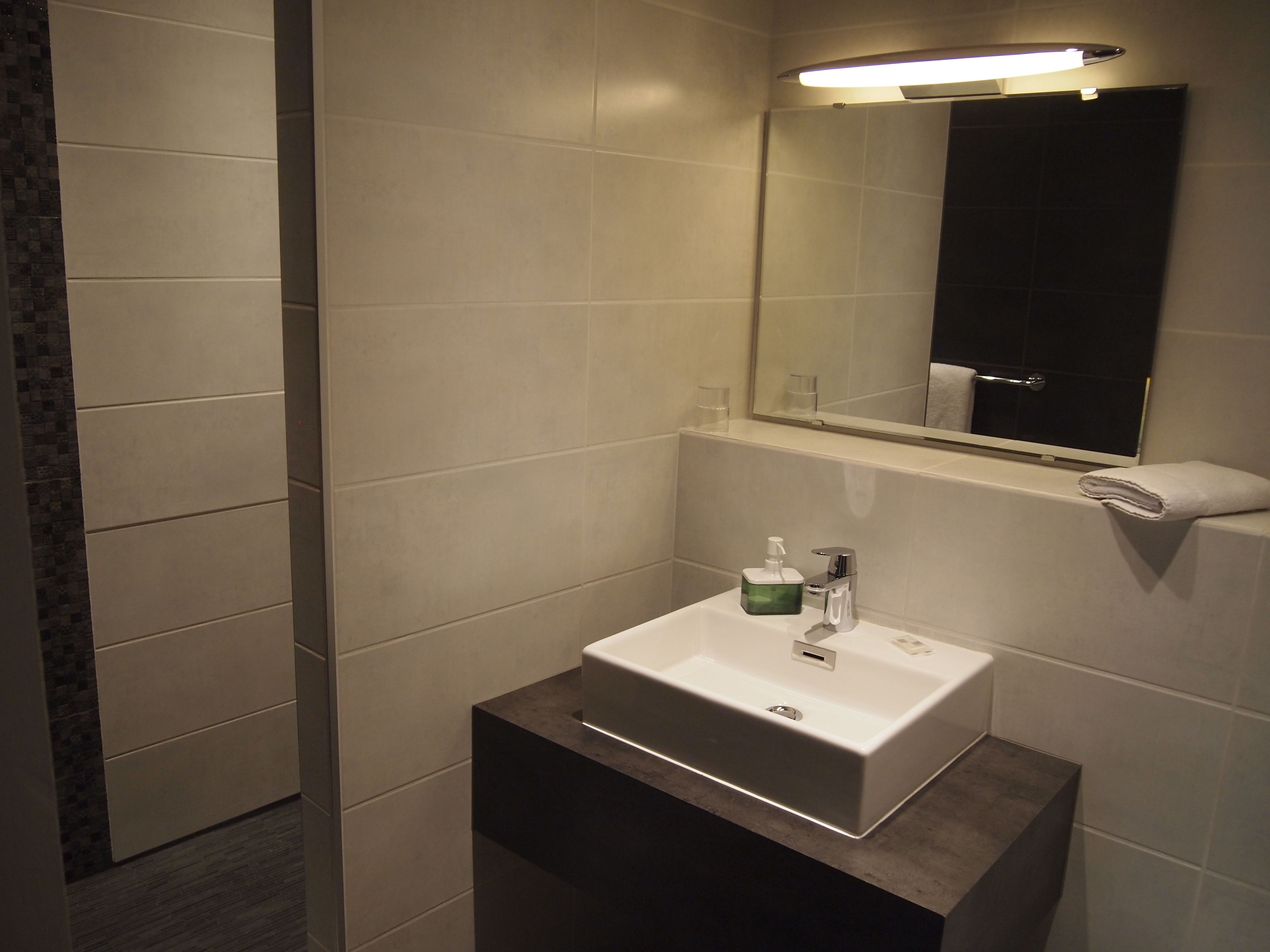 comfort double room | bathroom | shower, free toiletries, hair dryer, towels