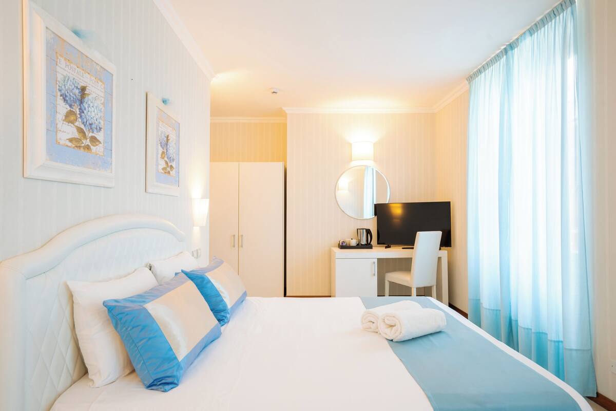 Superior-rum - 1 sovrum - balkong | Italienska Frette-lakan och sÀngtillbehör av högsta kvalitet