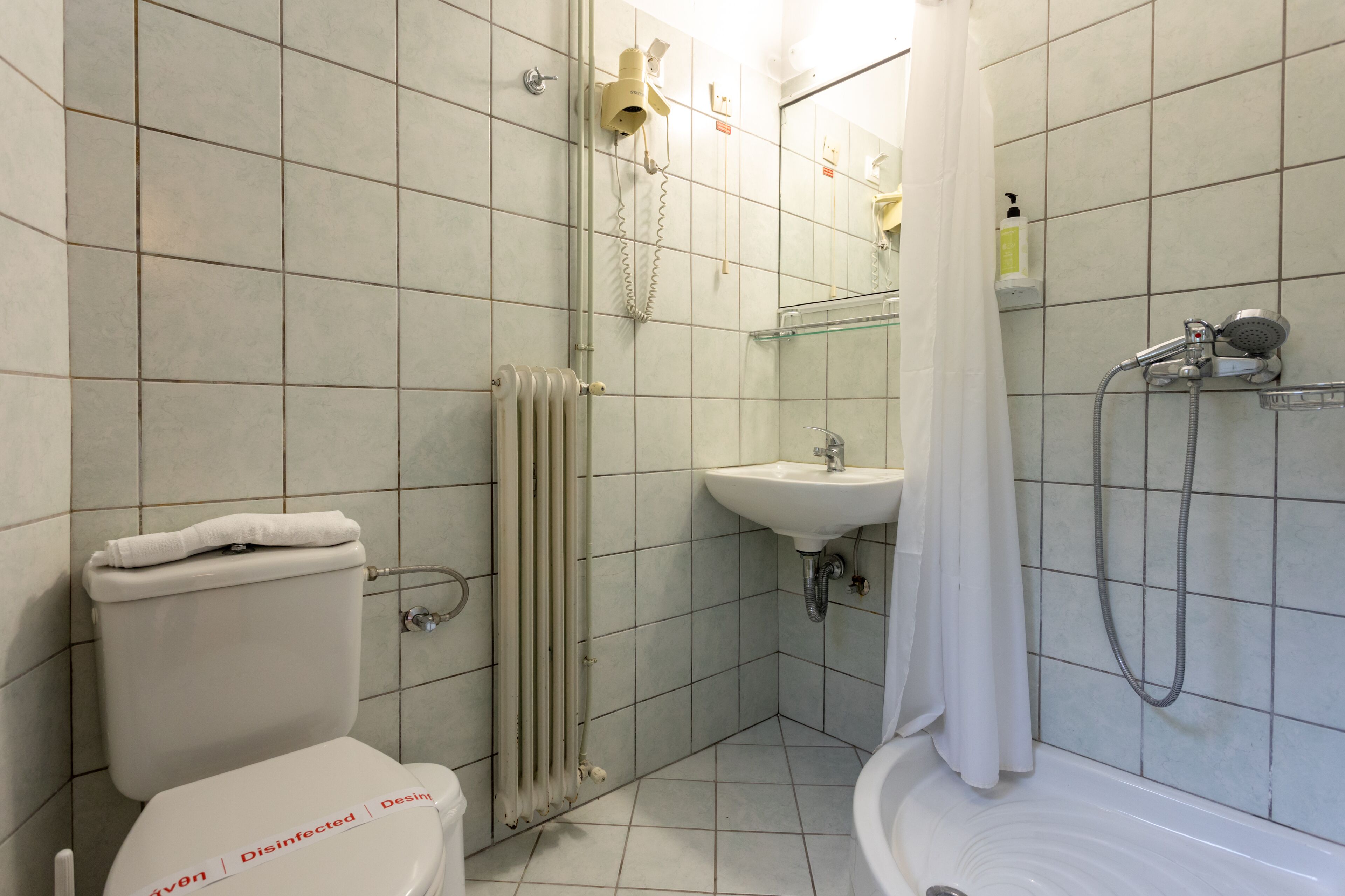single room | bathroom | hair dryer, towels